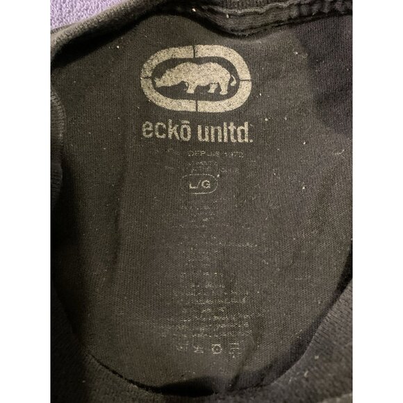 Ecko Unltd Short Sleeve Black T-Shirt Vintage Y2K Men’s Large - Picture 3 of 3